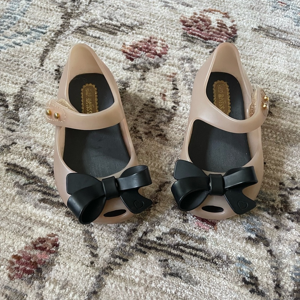 Mini Melissa Girls Bow Mary Jane Shoes
